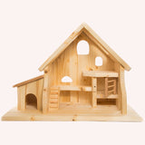 Der Bauernhof Kleintierstall aus Holz von Drei Blätter für Kinder zum Spielen, auch als Weihnachtskrippe zu bespielen.