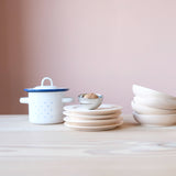 Emaille Topf Pünktchen hoch