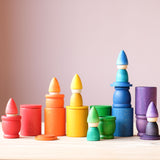 Holzbecher mit Deckel 6 Farben