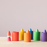 Holzbecher mit Deckel 6 Farben