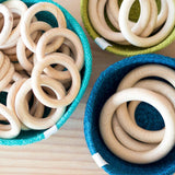 Jutekörbe Mini Set Blau-Grün