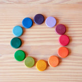 Coins von Grapat in Regenbogenfarben: die 12 unterschiedlichen Farben sind in einem Kreis farblich sortiert.