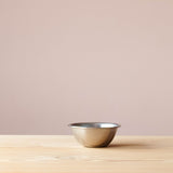 Eine Schüssel aus Edelstahl von Glückskäfer, 14 Zentimeter Durchmesser.