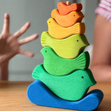 Steckturm Bunte Vögel