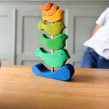 Steckturm Bunte Vögel