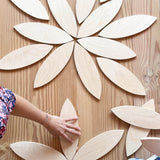 Blätter Holzplatten 24 Stück