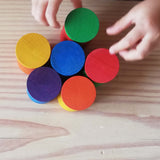 Holzbecher mit Deckel 6 Farben
